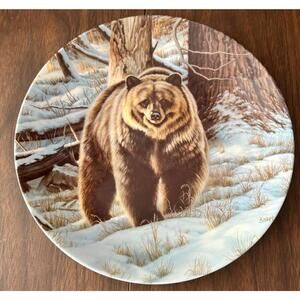 Paul Krapf Grizzly Bear Plate 1988 Wild & Free Canada Big Game